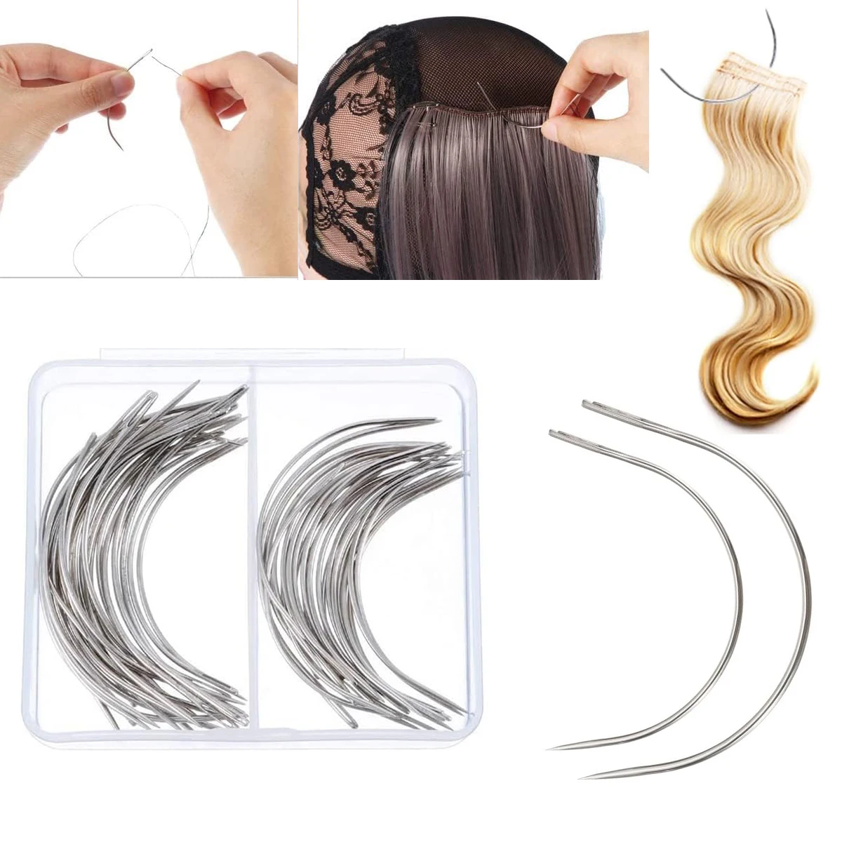 5Box Steel Curved Needles C Type Wig Making Needles 2.5"/3" Making Lace Wig Hair Necessary Accessories Tools
5Box Steel Curved Needles C Type Wig Making Needles 2.5"/3" Making Lace Wig Hair Necessary Accessories Tools