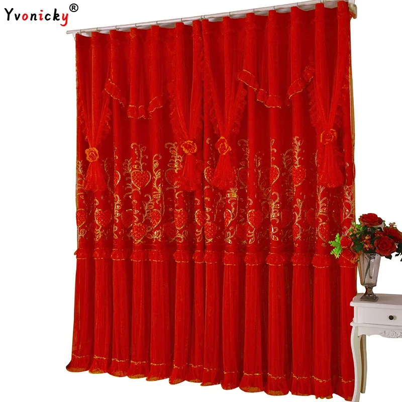 Joyous-Wedding Blackout Curtains Sets, Korean Embroidery, Lace, Luxury, Red, Living Room, Bedroom, Set of 2 Panels
Joyous-Wedding Blackout Curtains Sets, Korean Embroidery, Lace, Luxury, Red, Living Room, Bedroom, Set of 2 Panels