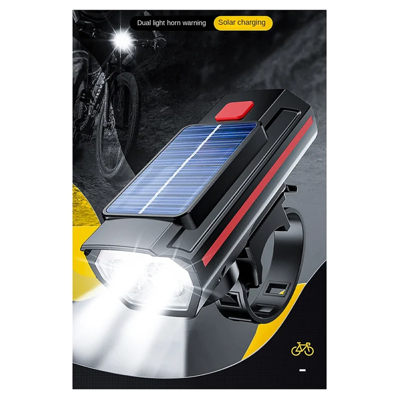 SYDS Solar Bicycle Light With Horn TYPE-C Rechargeable Mountain Bike Road Bicycle Headlight
SYDS Solar Bicycle Light With Horn TYPE-C Rechargeable Mountain Bike Road Bicycle Headlight