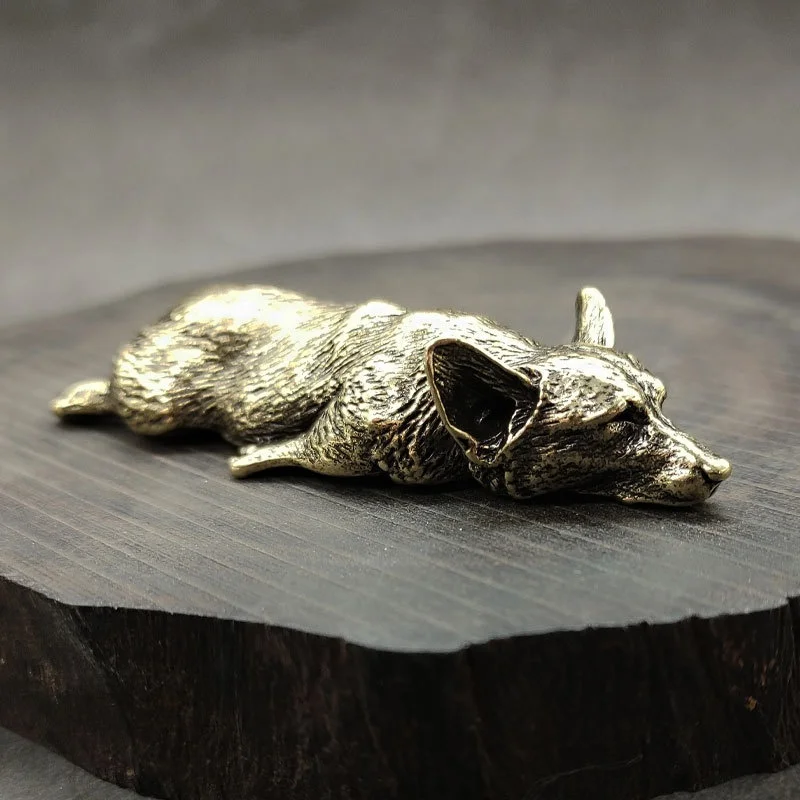 1Pc Pure Copper Welsh Corgi Puppy Miniature Figurine Solid Brass Dog Desktop Ornament Paperweight
1Pc Pure Copper Welsh Corgi Puppy Miniature Figurine Solid Brass Dog Desktop Ornament Paperweight