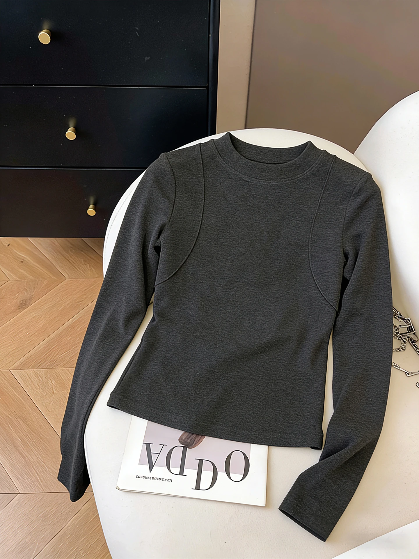 Корейский дизайн, простая цветная круглая футболка Ne Long Sve, женский повседневный универсальный топ для похудения на весну и осень
Корейский дизайн, простая цветная круглая футболка Ne Long Sve, женский повседневный универсальный топ для похудения на весну и осень