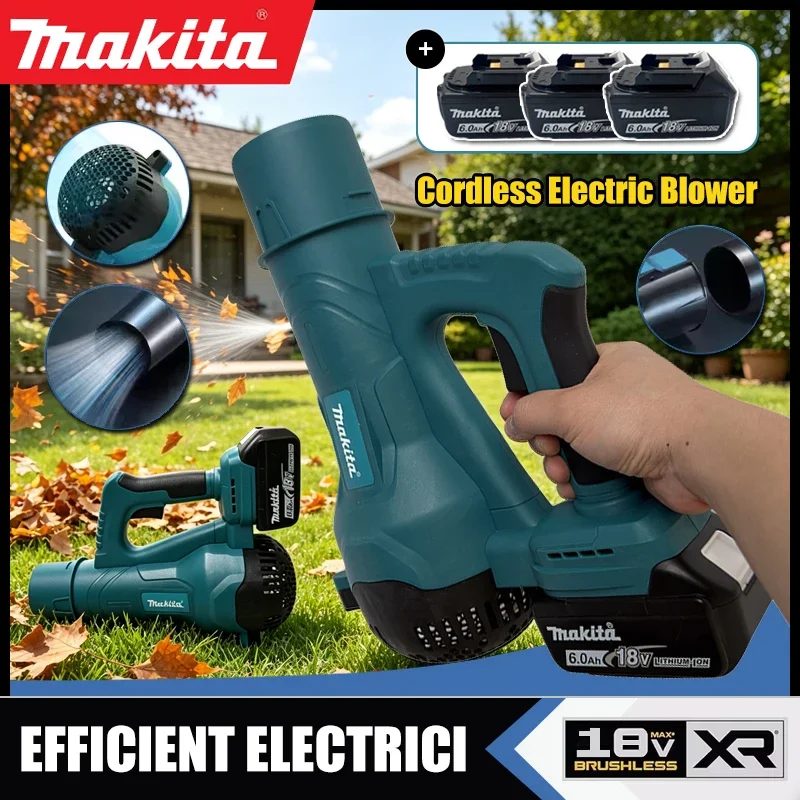 Makita Brushless Cordless Air Blower Handheld Leaf Jet Turbo Blower Power Tool For 18V Battery
Makita Brushless Cordless Air Blower Handheld Leaf Jet Turbo Blower Power Tool For 18V Battery