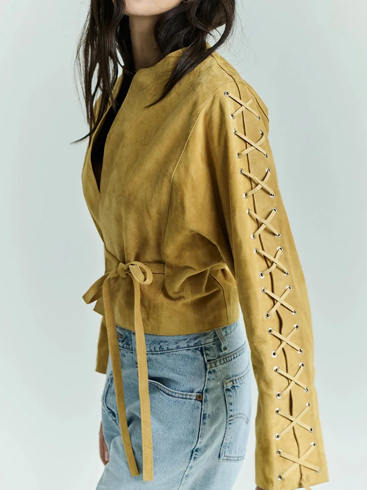 BJTZ 2026 Spring Autumn Women Faux Suede Jacket Vintage Crew Neck Tie Waist Long Sleeve Casual Commute Outerwear Tops
BJTZ 2026 Spring Autumn Women Faux Suede Jacket Vintage Crew Neck Tie Waist Long Sleeve Casual Commute Outerwear Tops