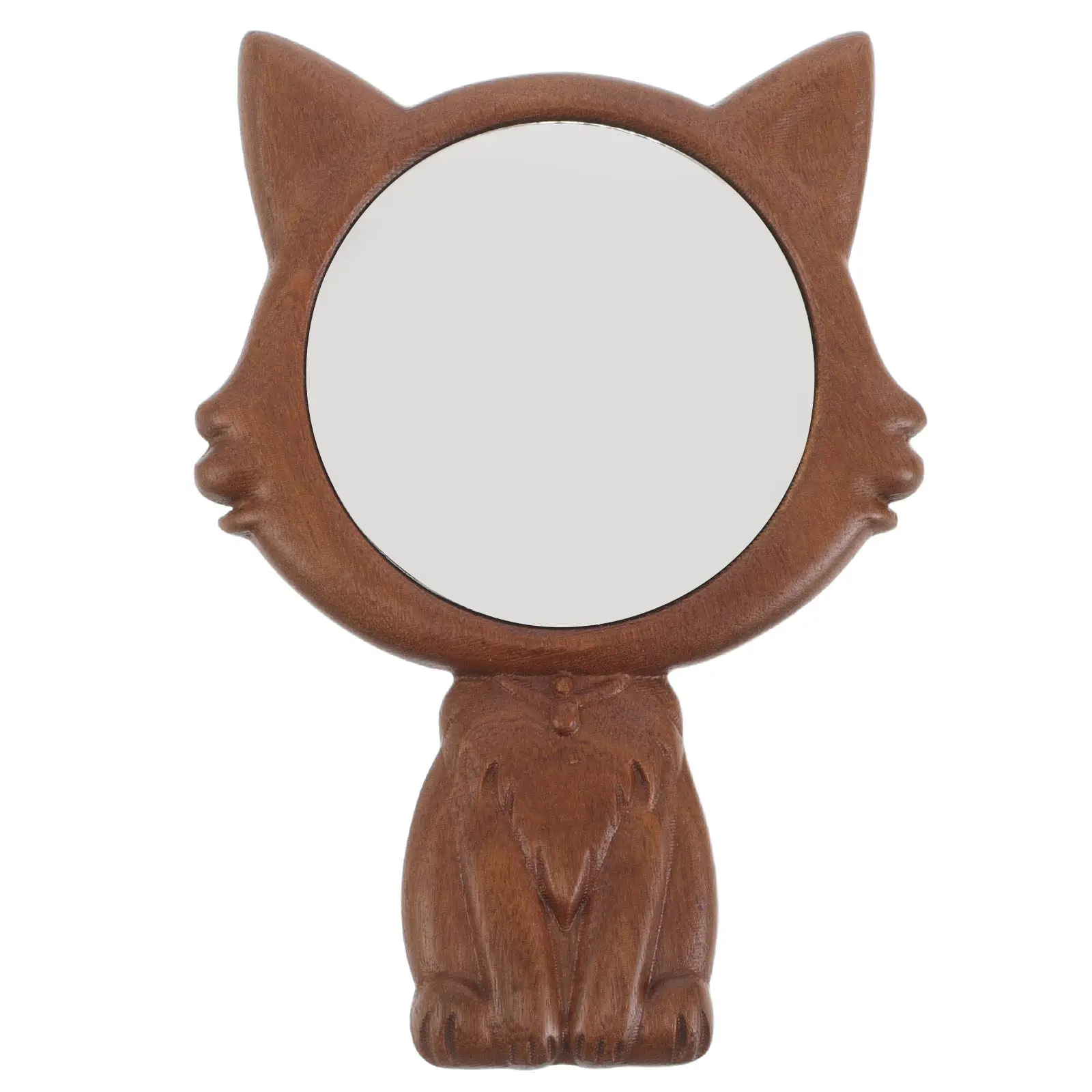 Kawaii Cat Shaped Handheld Mirror Portable Wooden Frame Small Pocket Makeup Mirror for Travel Purse Hairdressing
Kawaii Cat Shaped Handheld Mirror Portable Wooden Frame Small Pocket Makeup Mirror for Travel Purse Hairdressing