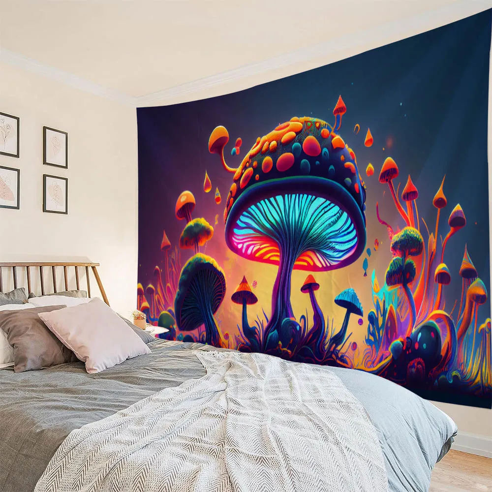 Psychedelic mushroom wall decoration tapestry aesthetic wall hanging cartoon forest home dormitory office background poster
Psychedelic mushroom wall decoration tapestry aesthetic wall hanging cartoon forest home dormitory office background poster