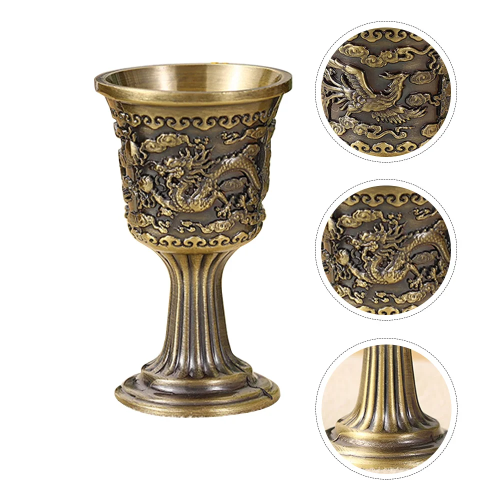 Bronze Dragon and Phoenix Wine Glass Goblet Vintage Goblets Decorative Small Delicate Zinc Alloy
Bronze Dragon and Phoenix Wine Glass Goblet Vintage Goblets Decorative Small Delicate Zinc Alloy