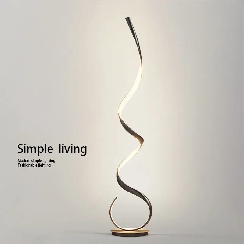 Floor lamp with full spectrum minimalist design, Nordic living room sofa internet famous wall corner, wave atmosphere, line lamp 
Floor lamp with full spectrum minimalist design, Nordic living room sofa internet famous wall corner, wave atmosphere, line lamp