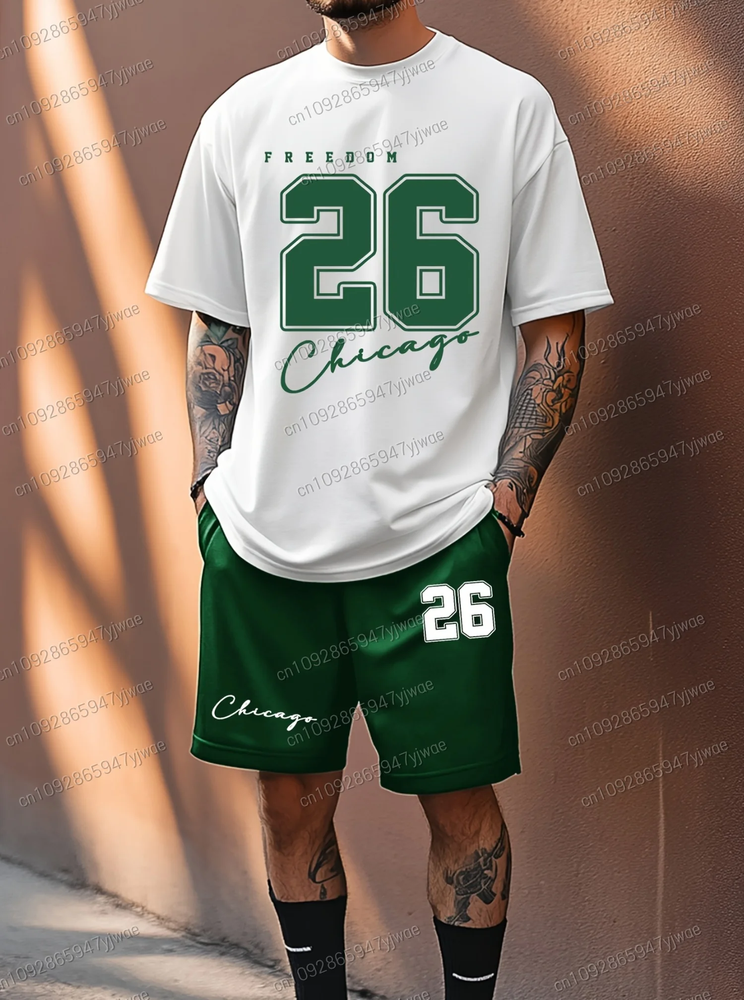 New 2025 FREEDOM 23 Print Tracksuit Men's Short Sleeve T-Shirt Shorts Set Adult Basketball Jogging 2 Piece Set men Clothing
New 2025 FREEDOM 23 Print Tracksuit Men's Short Sleeve T-Shirt Shorts Set Adult Basketball Jogging 2 Piece Set men Clothing