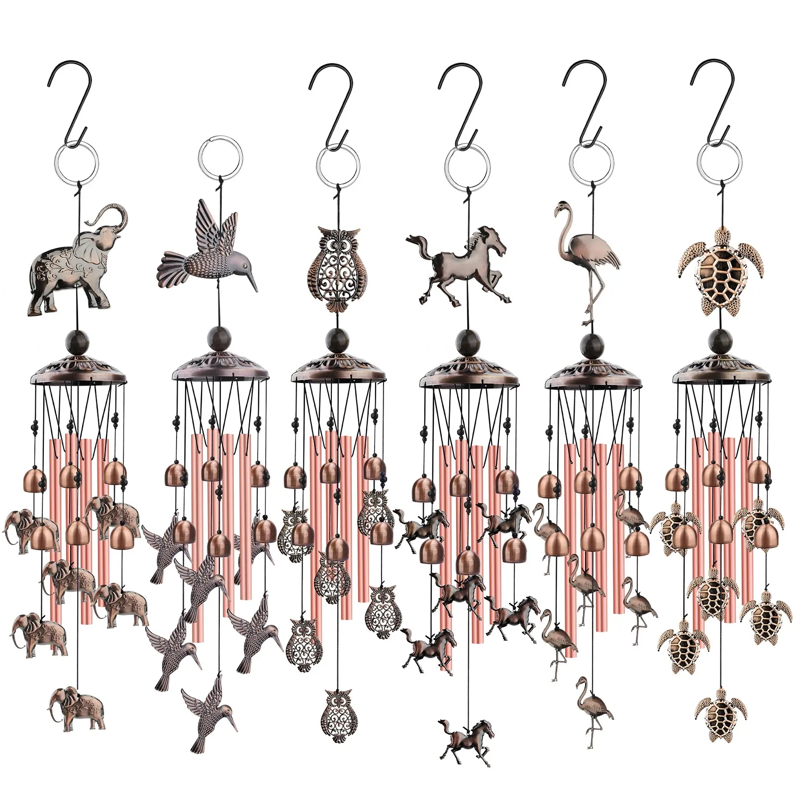 Animal Metal Wind Chimes, 4 Tubes Hanging Bells, Outdoor Garden Home Decor Gift
Animal Metal Wind Chimes, 4 Tubes Hanging Bells, Outdoor Garden Home Decor Gift