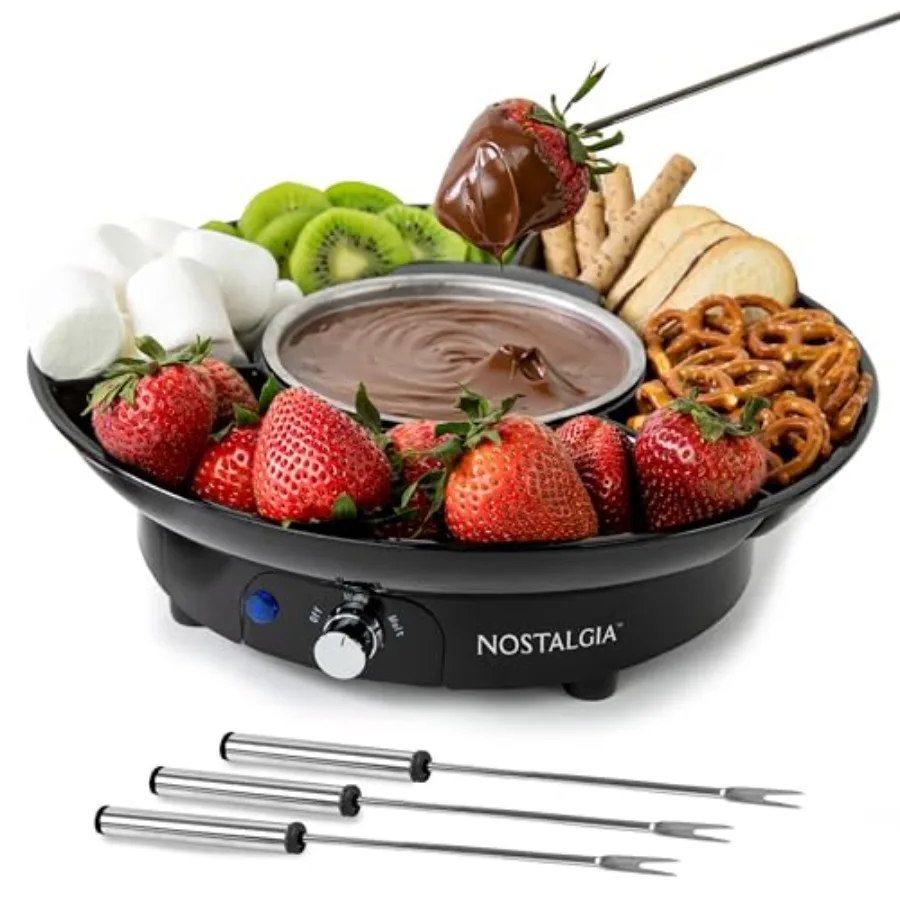Electric Fondue Party Set Melting Pot, 4 Roasting Forks, and Detachable Serving Tray Melted Cheese, Chocolate, or Dessert Perfe
Electric Fondue Party Set Melting Pot, 4 Roasting Forks, and Detachable Serving Tray Melted Cheese, Chocolate, or Dessert Perfe