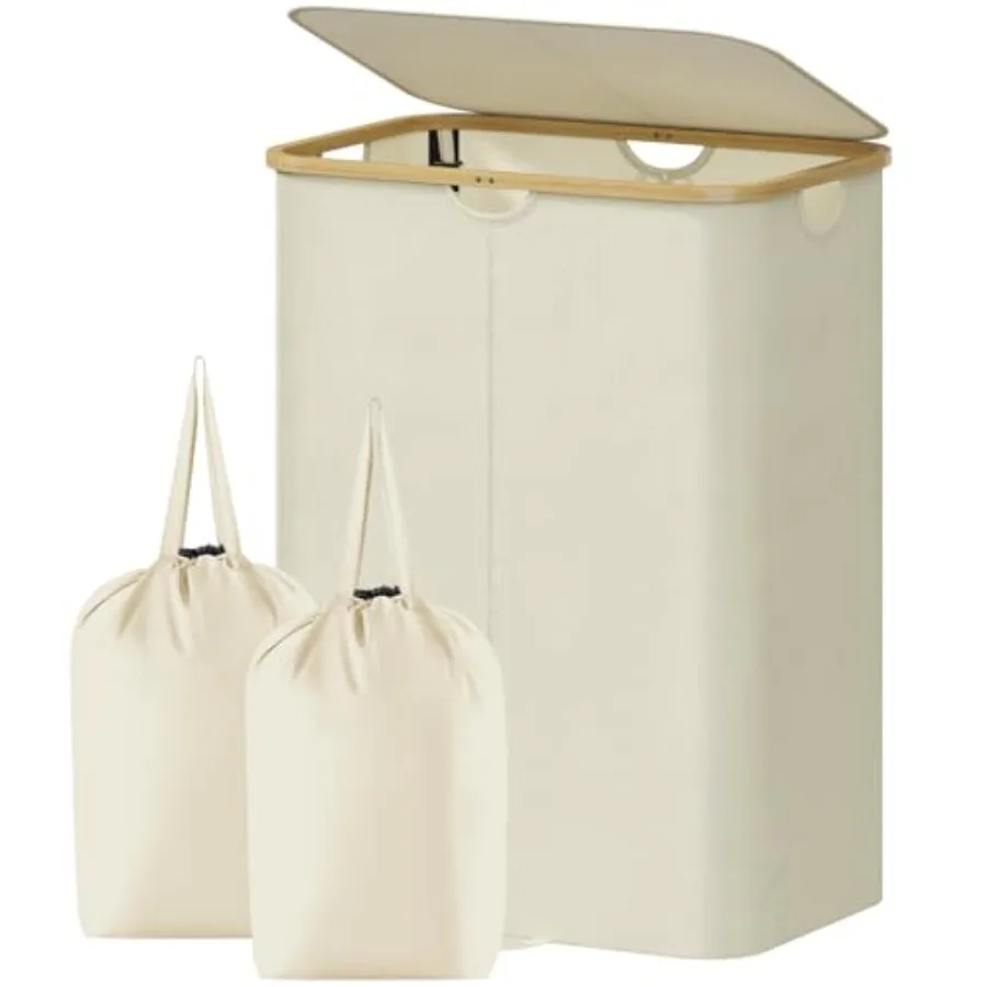 Double Laundry Hamper with Lid Large Laundry Basket with Removable Bag and Bamboo Handles Fodable Tall Dirty Clothes Hamper for
Double Laundry Hamper with Lid Large Laundry Basket with Removable Bag and Bamboo Handles Fodable Tall Dirty Clothes Hamper for