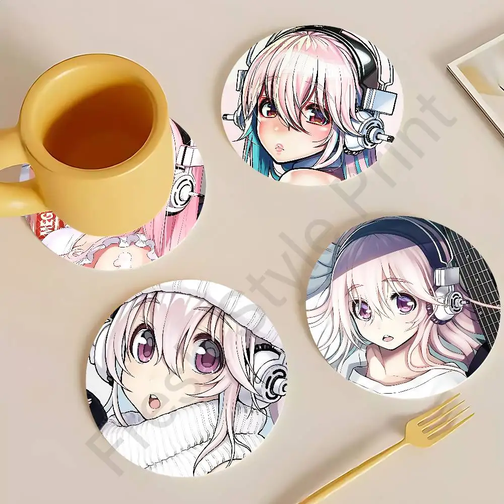 S-Super Cute S-Sonico Heat Resistant Round Wooden Coasters Non-slip Drink Cafe Decoration 2D Flat Color Print Coasters
S-Super Cute S-Sonico Heat Resistant Round Wooden Coasters Non-slip Drink Cafe Decoration 2D Flat Color Print Coasters
