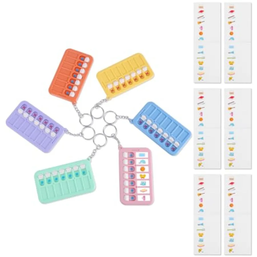 6pcs Chore Planning Chart Key Chains Portable Visual Schedule Keychain Reminder Board with Stickers for Daily Weekly Planning M
6pcs Chore Planning Chart Key Chains Portable Visual Schedule Keychain Reminder Board with Stickers for Daily Weekly Planning M