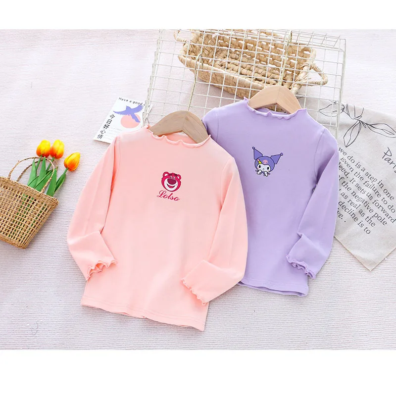 Sanrio Children's Bottom Shirt Kuromi Cute Kawaii Anime Long Sleeve T-Shirt Inner Wear Outer Wear Versatile Tops Toys Girls Gift
Sanrio Children's Bottom Shirt Kuromi Cute Kawaii Anime Long Sleeve T-Shirt Inner Wear Outer Wear Versatile Tops Toys Girls Gift