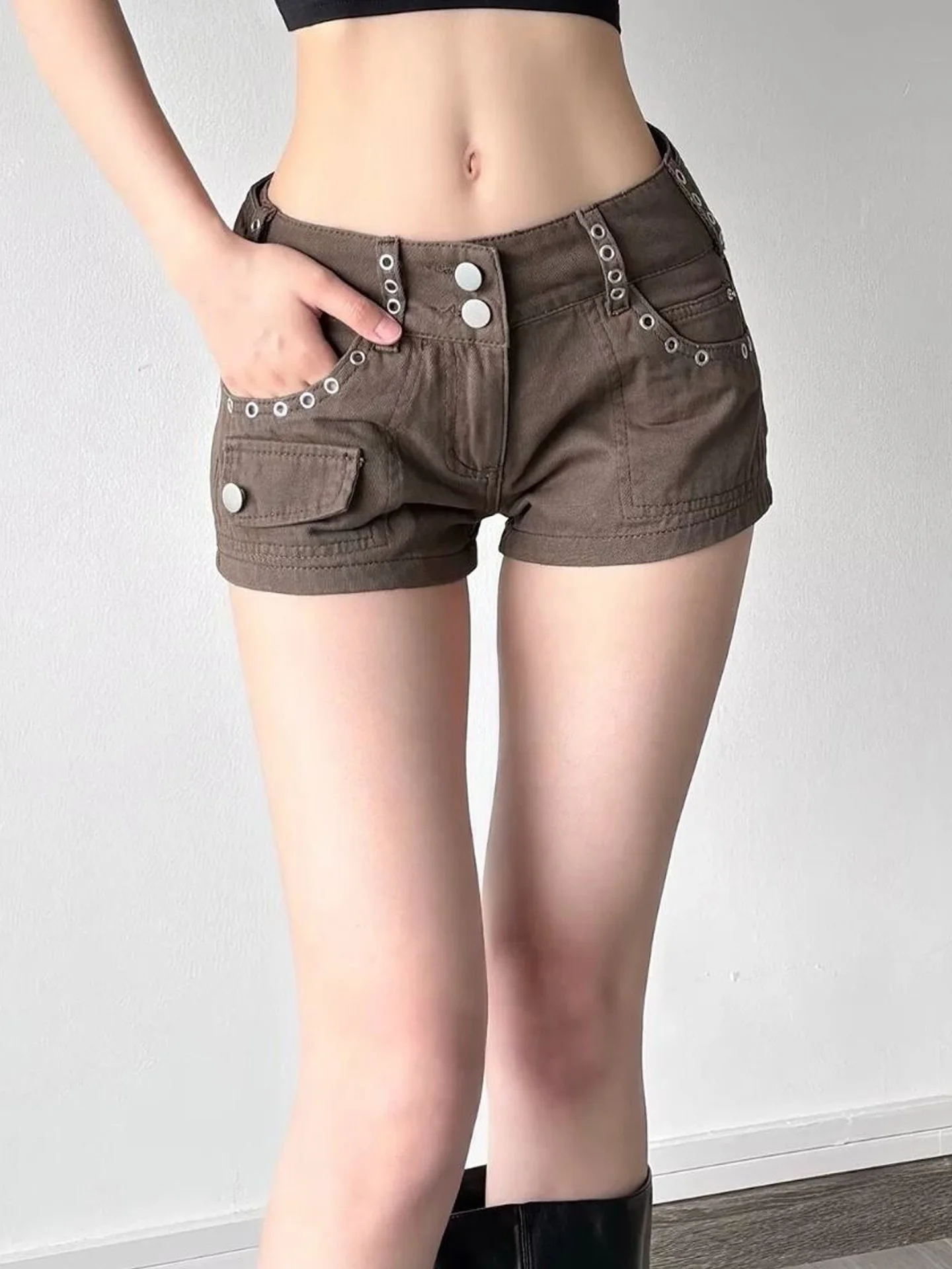 American Style Hot Girl Low Waist Elastic Denim Super Short Pants Women Summer New Slimming Straight Leg Trendy Jeans
American Style Hot Girl Low Waist Elastic Denim Super Short Pants Women Summer New Slimming Straight Leg Trendy Jeans