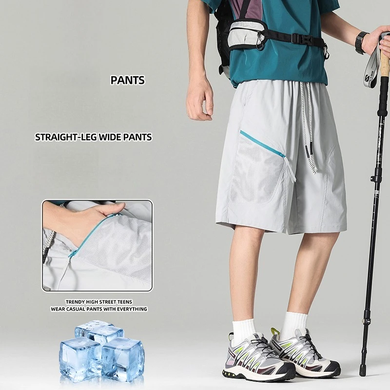 Men's Tech Shorts - Zippered Side Pocket Casual Shorts | Loose Fit Stretch Cargo Shorts with Adjustable Drawstring for Outdoor
Men's Tech Shorts - Zippered Side Pocket Casual Shorts | Loose Fit Stretch Cargo Shorts with Adjustable Drawstring for Outdoor