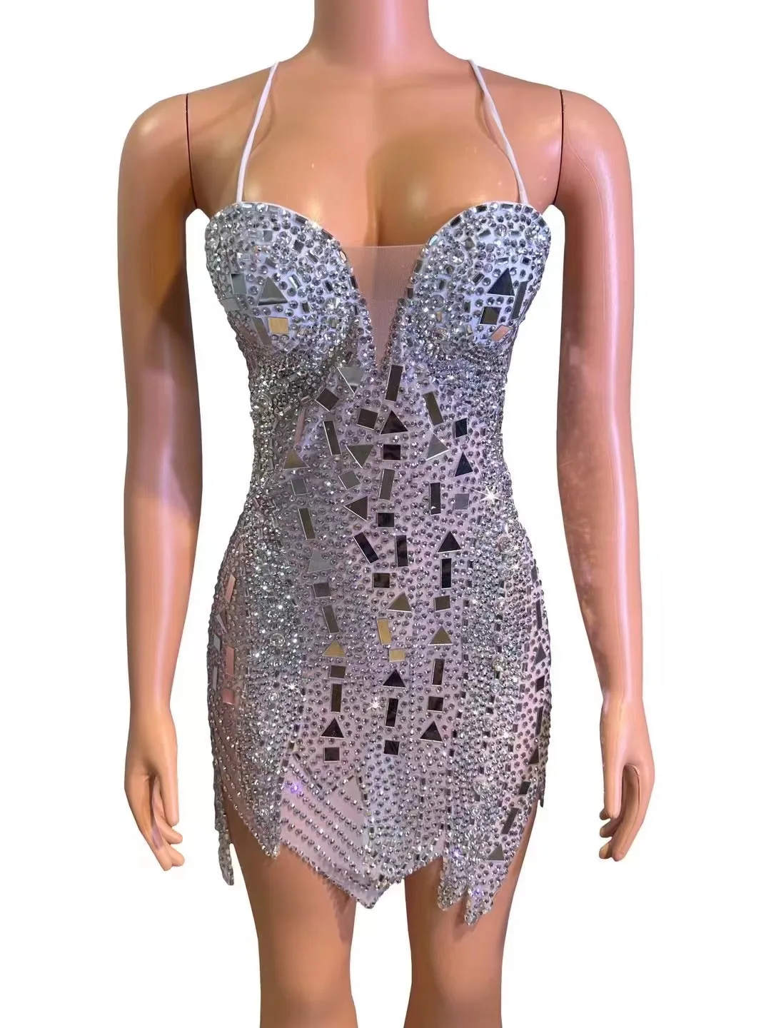 Sparkly Hot Drilling Process Rhinestone Club Dress For Women Singer Celebrity Stage Wear Birthday Party Dance Drag Queen Costume
Sparkly Hot Drilling Process Rhinestone Club Dress For Women Singer Celebrity Stage Wear Birthday Party Dance Drag Queen Costume