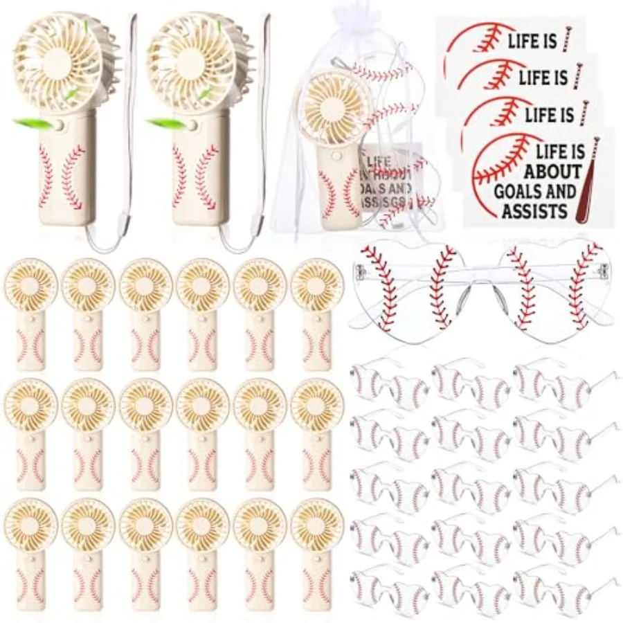 20 Set Baseball Party Favors Bulk, Mini Handheld Fans and White Heart Sunglasses with Thank You Cards Organza Bags
20 Set Baseball Party Favors Bulk, Mini Handheld Fans and White Heart Sunglasses with Thank You Cards Organza Bags
