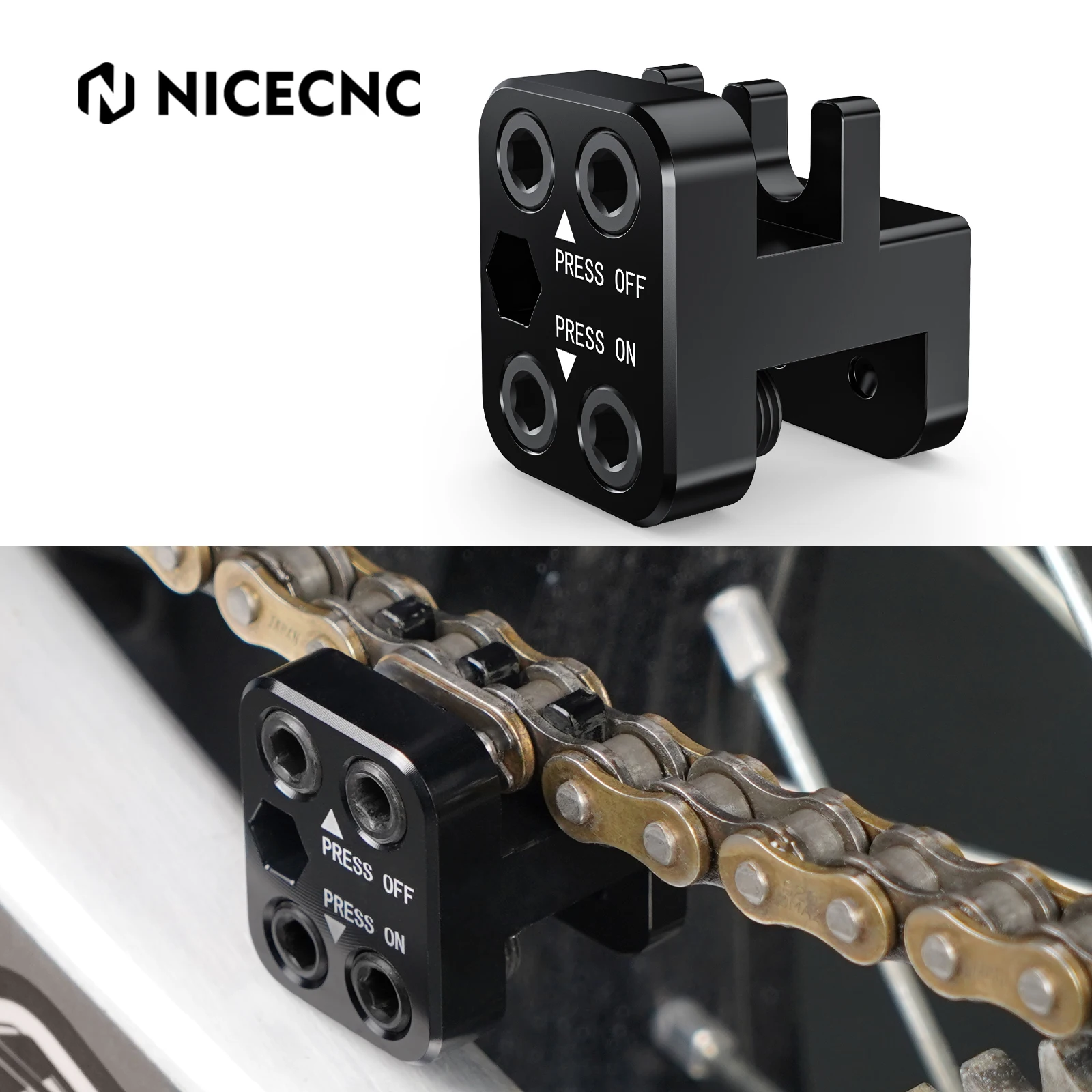 NICECNC Motorcycle ATV Master Link Chain Press Tool 50 Series Chains 520 525 530 Side Plate For Yamaha Kawasaki BMW Universal
NICECNC Motorcycle ATV Master Link Chain Press Tool 50 Series Chains 520 525 530 Side Plate For Yamaha Kawasaki BMW Universal