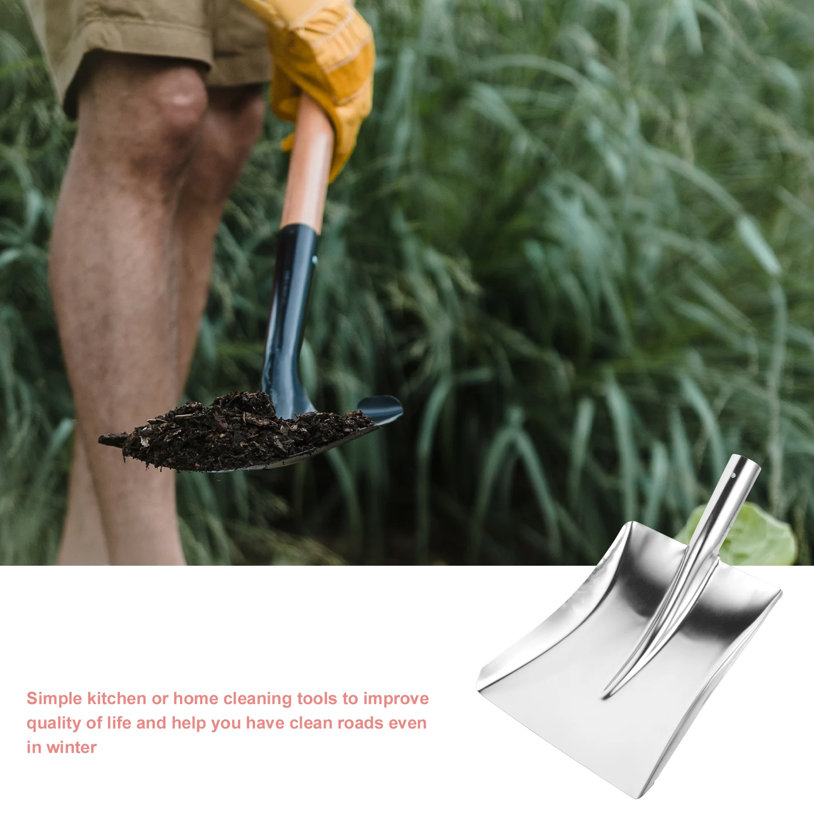 Premium Iron Snow Shovel Dust Pan Outdoor Garbage Tool Rustproof Durable Stoop Home Shovels For Winter Snow Removal
Premium Iron Snow Shovel Dust Pan Outdoor Garbage Tool Rustproof Durable Stoop Home Shovels For Winter Snow Removal