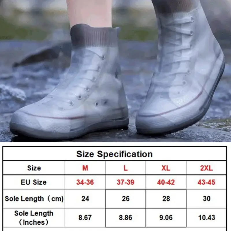 Waterproof Shoe Covers Silicone Anti-Slip Rain Boots Unisex Sneakers Protector For Outdoor Rainy Day Protectors Shoes Cover
Waterproof Shoe Covers Silicone Anti-Slip Rain Boots Unisex Sneakers Protector For Outdoor Rainy Day Protectors Shoes Cover
