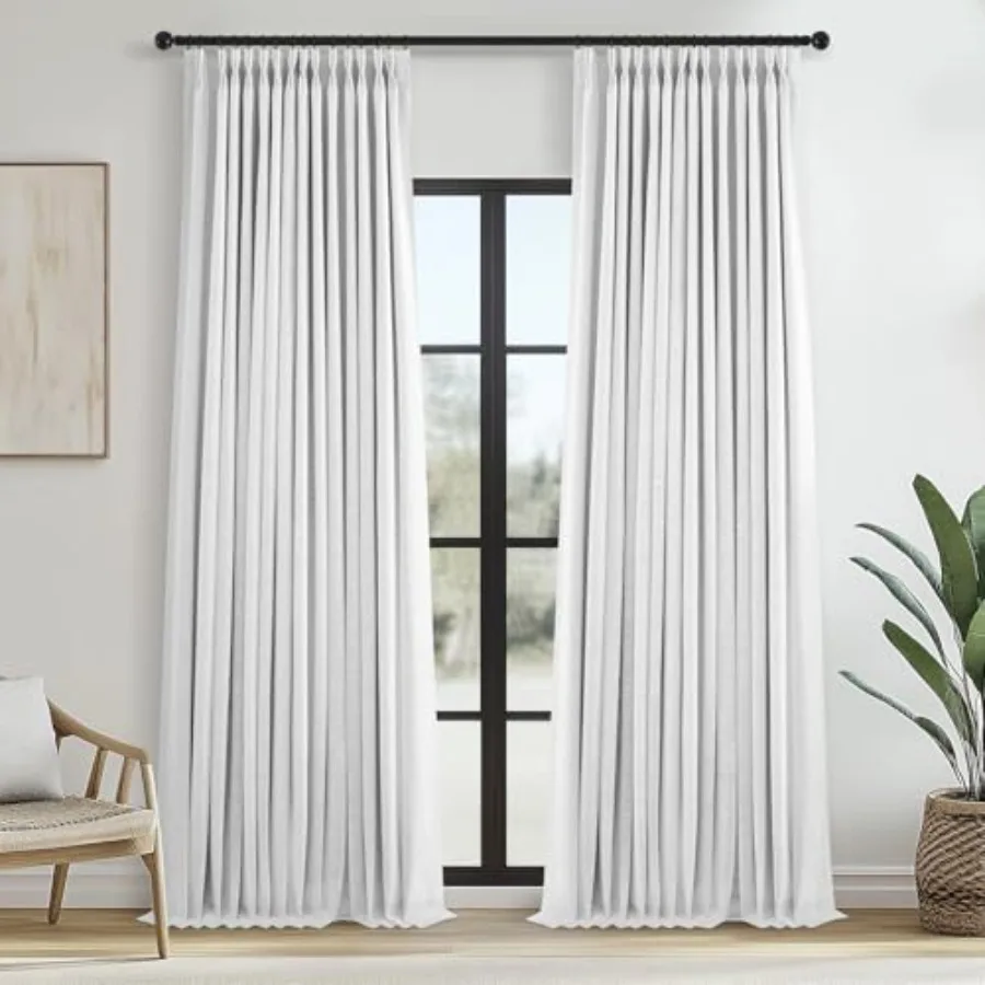 White Extra Long total Blackout Curtains 108 Inch Long for Living Room Large Window with Hooks Rings, Pinch Pleated Soundproof
White Extra Long total Blackout Curtains 108 Inch Long for Living Room Large Window with Hooks Rings, Pinch Pleated Soundproof