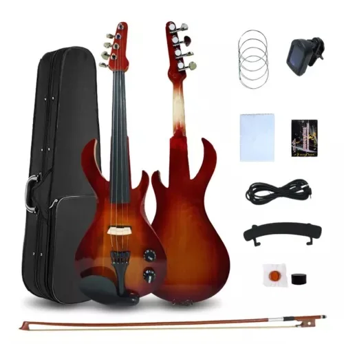 Electric Violin 5 Strings New Solid Wood Handmade Ebony Fingerboard Brazilian Wood Bow Unbleached Genuine Mongolian Horsehair
Electric Violin 5 Strings New Solid Wood Handmade Ebony Fingerboard Brazilian Wood Bow Unbleached Genuine Mongolian Horsehair