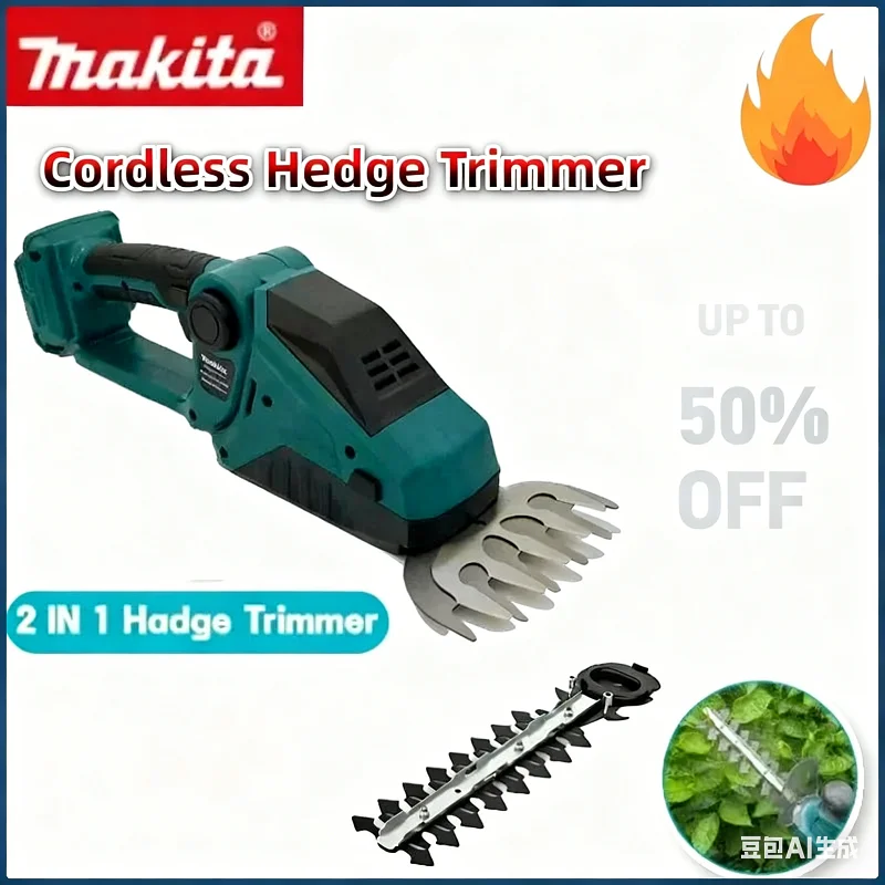 Makita 2-in-1 Handheld Cordless Hedge Trimmer Mini Electric Grass Shears Operated Shrubbery Trimmer for Garden for 18V Battery
Makita 2-in-1 Handheld Cordless Hedge Trimmer Mini Electric Grass Shears Operated Shrubbery Trimmer for Garden for 18V Battery