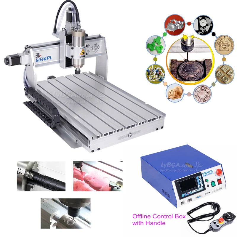 LYBGACNC 6040PL CNC Milling and Drilling Engraver Machine Offline Control USB 2.2KW Water-Cooled Optional 3axis 4axis Water Tank
LYBGACNC 6040PL CNC Milling and Drilling Engraver Machine Offline Control USB 2.2KW Water-Cooled Optional 3axis 4axis Water Tank