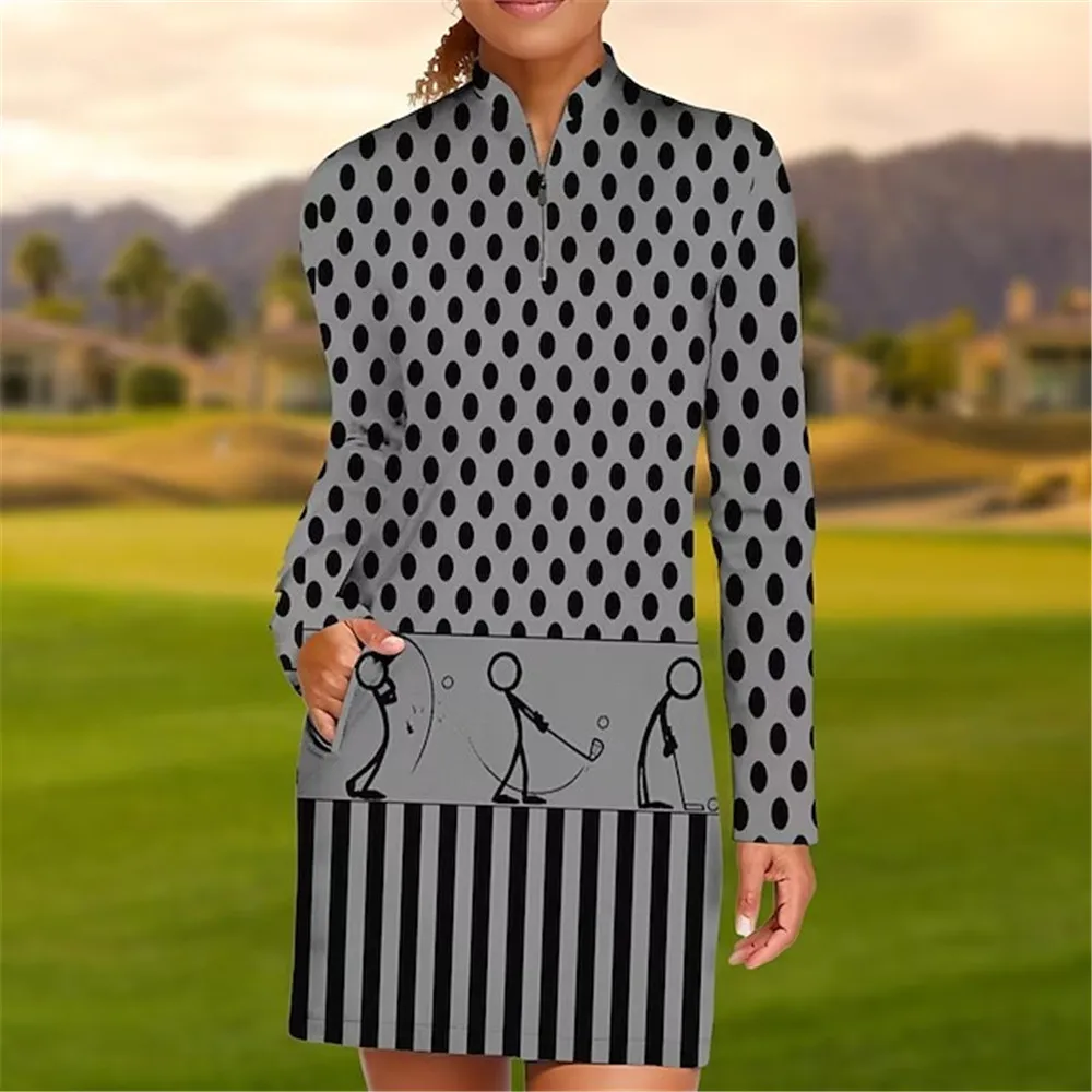 Autumn casual women's golf new minimalist printed dress fitness comfortable long sleeved dress outdoor sports short skirt
Autumn casual women's golf new minimalist printed dress fitness comfortable long sleeved dress outdoor sports short skirt