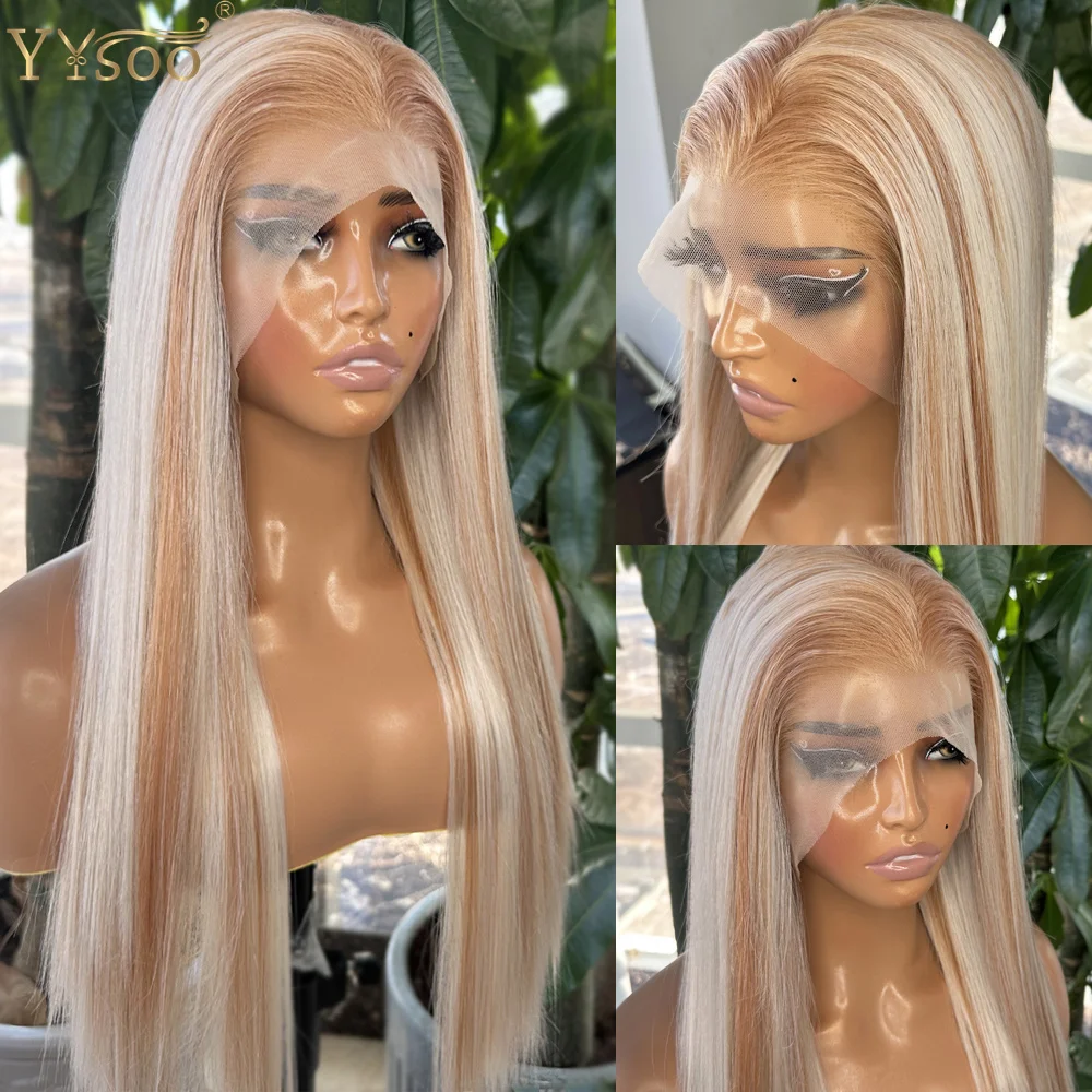 Long Straight Highlights Blonde Japan Futura Hair Heat Resistant Wig Natural Hairline Glueless 13X4 Synthetic Lace Front Wig
Long Straight Highlights Blonde Japan Futura Hair Heat Resistant Wig Natural Hairline Glueless 13X4 Synthetic Lace Front Wig