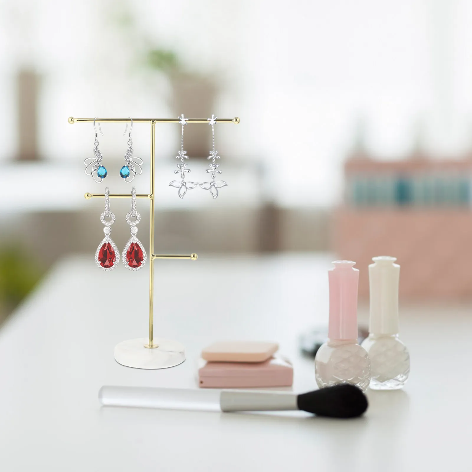 Marble Jewelry Stand Nordic Style Desktop Display Rack for Necklaces Earrings Rings Elegant Home Office Decor Jewelry Organizer
Marble Jewelry Stand Nordic Style Desktop Display Rack for Necklaces Earrings Rings Elegant Home Office Decor Jewelry Organizer