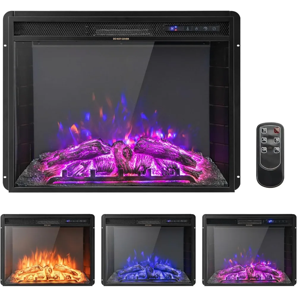COSTWAY Electric Fireplace Insert 26-inch Wide, 5,000 BTU Recessed and Freestanding Fireplace Heater with Remote Control, 3 Flam
COSTWAY Electric Fireplace Insert 26-inch Wide, 5,000 BTU Recessed and Freestanding Fireplace Heater with Remote Control, 3 Flam