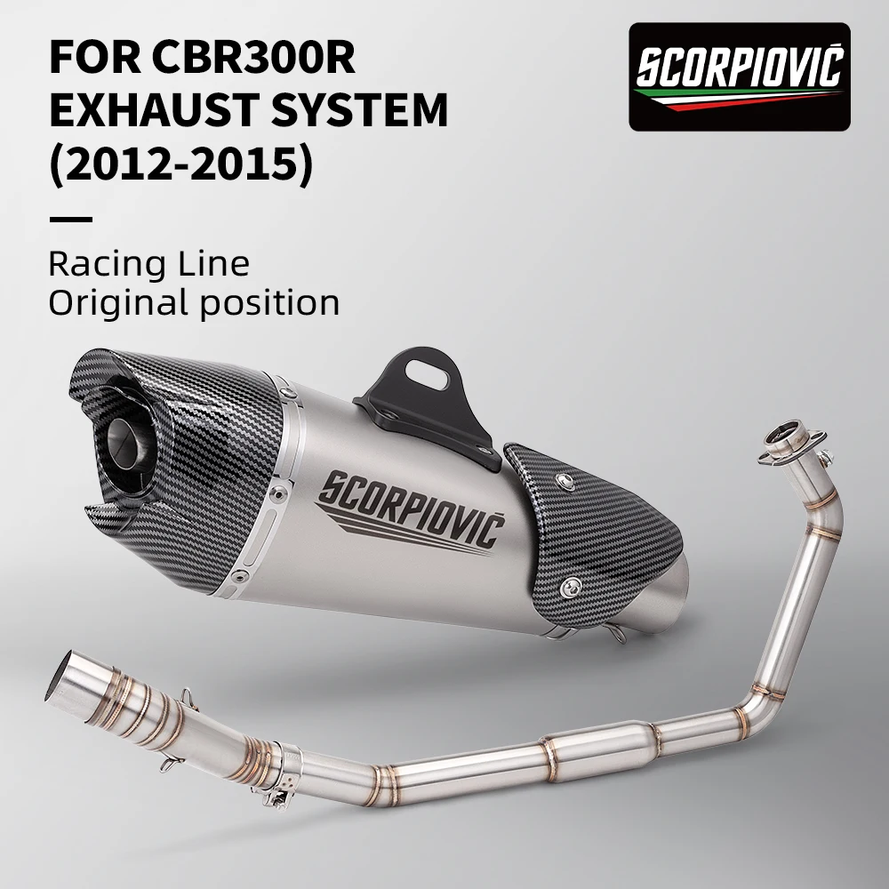 Suitable for CBR300R, CBR300 front modified exhaust manifold slide on 51mm escape exhaust full system 2012-2015
Suitable for CBR300R, CBR300 front modified exhaust manifold slide on 51mm escape exhaust full system 2012-2015