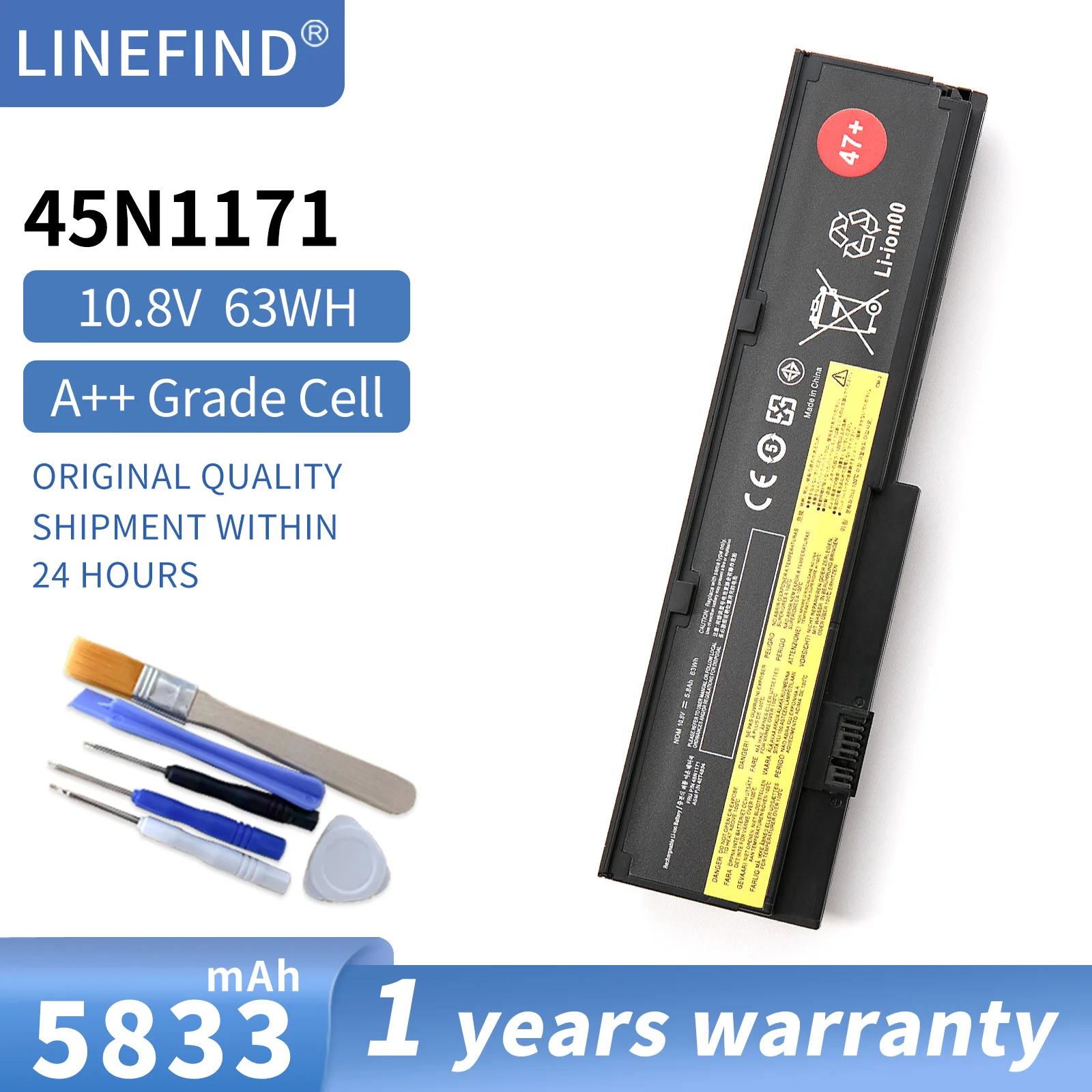 Laptop Battery For Lenovo ThinkPad X200 X200S X201 X201S X201I Series 42T4834 45N1171 42T4535 42T4543 42T4650 5800mAh 63Wh
Laptop Battery For Lenovo ThinkPad X200 X200S X201 X201S X201I Series 42T4834 45N1171 42T4535 42T4543 42T4650 5800mAh 63Wh