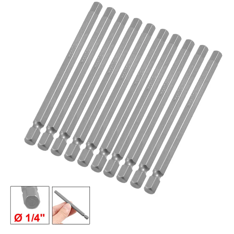 10pcs 100mm Long Hex Hexagon Screwdriver Bits 1/4inch Magnetic Tip Screwdriver Set Screw Driver Hand Tools
10pcs 100mm Long Hex Hexagon Screwdriver Bits 1/4inch Magnetic Tip Screwdriver Set Screw Driver Hand Tools