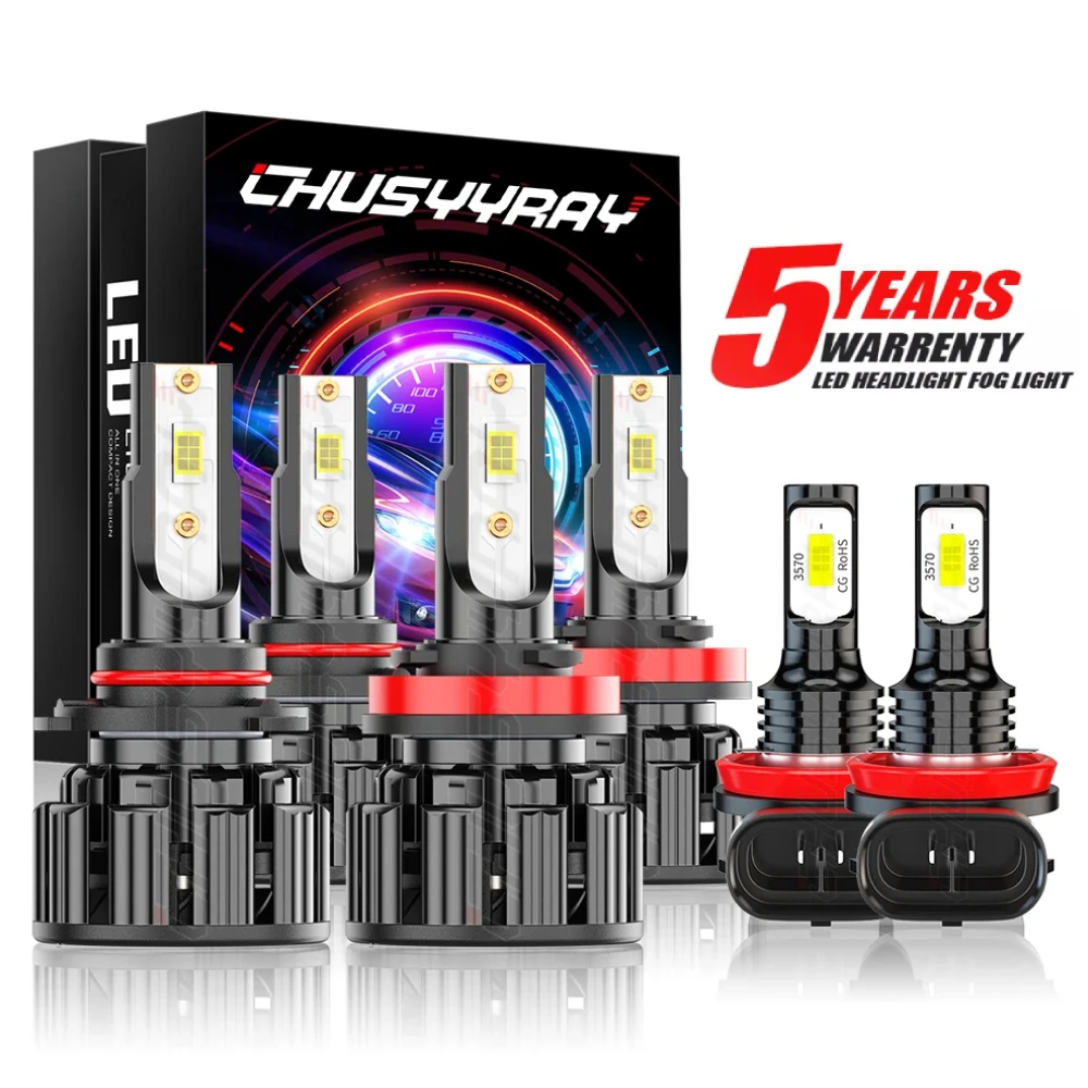 6x Canbus 9005 H11 H11 LED Headlight+Fog Light Bulb Kit 9-32V 6000K 100000LM 800% Super Bright White 1:1 Same Size Plug and Play
6x Canbus 9005 H11 H11 LED Headlight+Fog Light Bulb Kit 9-32V 6000K 100000LM 800% Super Bright White 1:1 Same Size Plug and Play