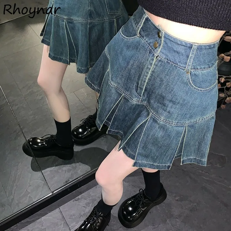 Mini Skirts Women Summer Spicy Girls Pleated High Waist A-line Designed Korean Style Vintage Simple All-match Leisure Trendy
Mini Skirts Women Summer Spicy Girls Pleated High Waist A-line Designed Korean Style Vintage Simple All-match Leisure Trendy