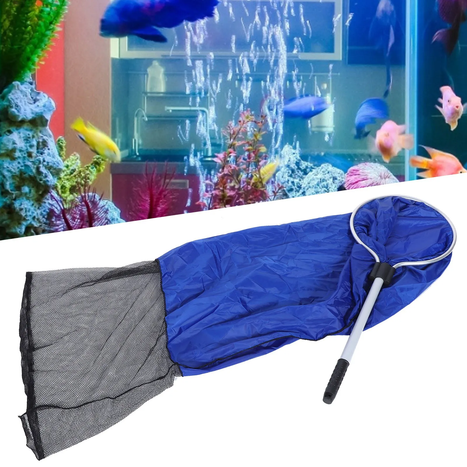 Aquarium Waterproof Soft Fishing Net Long Koi Tansfer Mesh Basket for Medium Large Fish
Aquarium Waterproof Soft Fishing Net Long Koi Tansfer Mesh Basket for Medium Large Fish