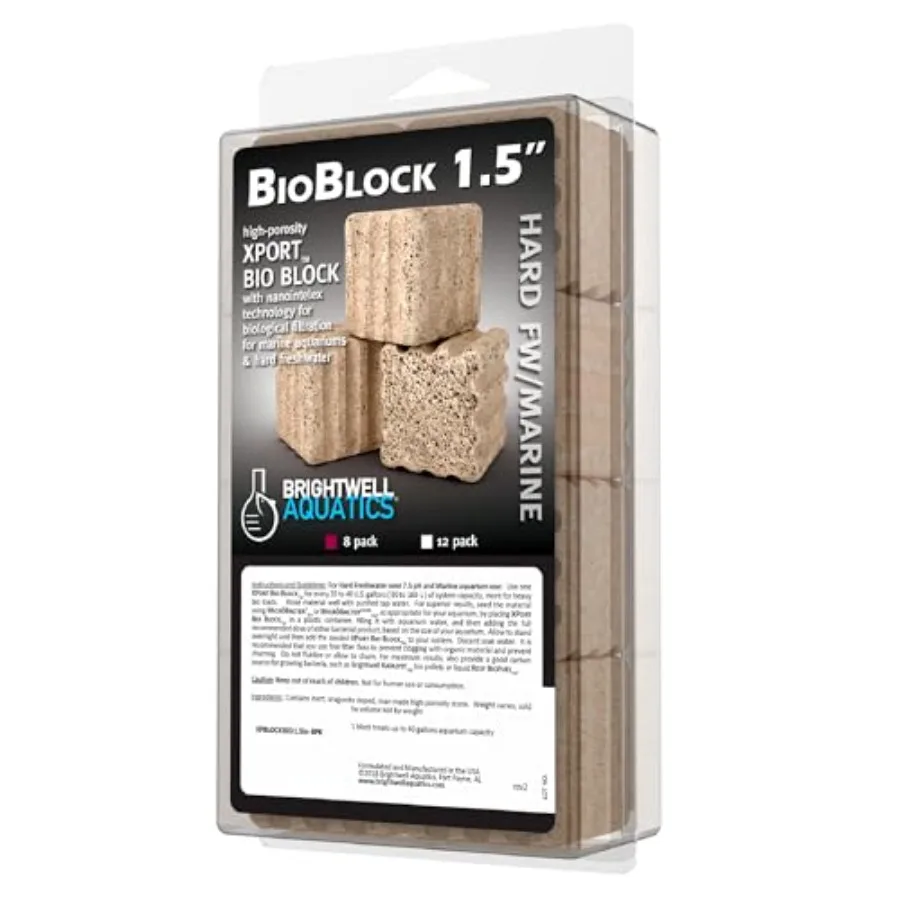 Xport-BIO Block Aquarium Filter - Biological Filtration Media for Bacteria Growth, Nutrient Control and Control of Unwanted Nut
Xport-BIO Block Aquarium Filter - Biological Filtration Media for Bacteria Growth, Nutrient Control and Control of Unwanted Nut