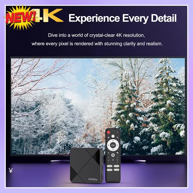 T24C H96 MAX RK3518 Smart TV Box Android 14 ATV TV Box 4K@60Fps 100M/LAN Wifi6 BT5.0 Android 14 ATV, 4K@60Fps US Plug
T24C H96 MAX RK3518 Smart TV Box Android 14 ATV TV Box 4K@60Fps 100M/LAN Wifi6 BT5.0 Android 14 ATV, 4K@60Fps US Plug