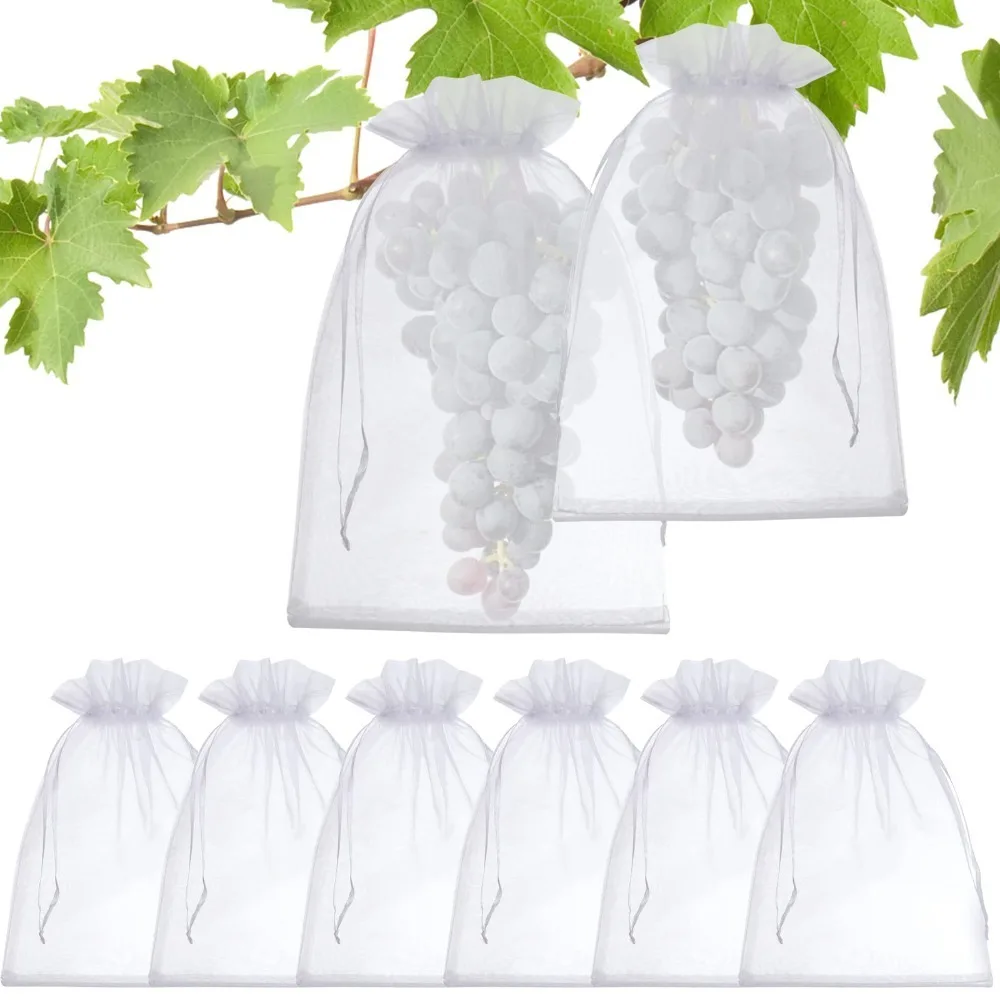 100pcs Fruit Protection Bags Fruit Netting Cover Mesh Bag with Drawstring Garden Mesh Barrier Bag Plant Netting for Grape Tomato
100pcs Fruit Protection Bags Fruit Netting Cover Mesh Bag with Drawstring Garden Mesh Barrier Bag Plant Netting for Grape Tomato