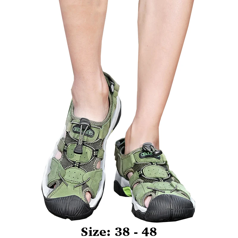 High quality leather flat sandals for men round toes new summer 2025 size 38 48 casual outdoor walking big size shoe black brown
High quality leather flat sandals for men round toes new summer 2025 size 38 48 casual outdoor walking big size shoe black brown