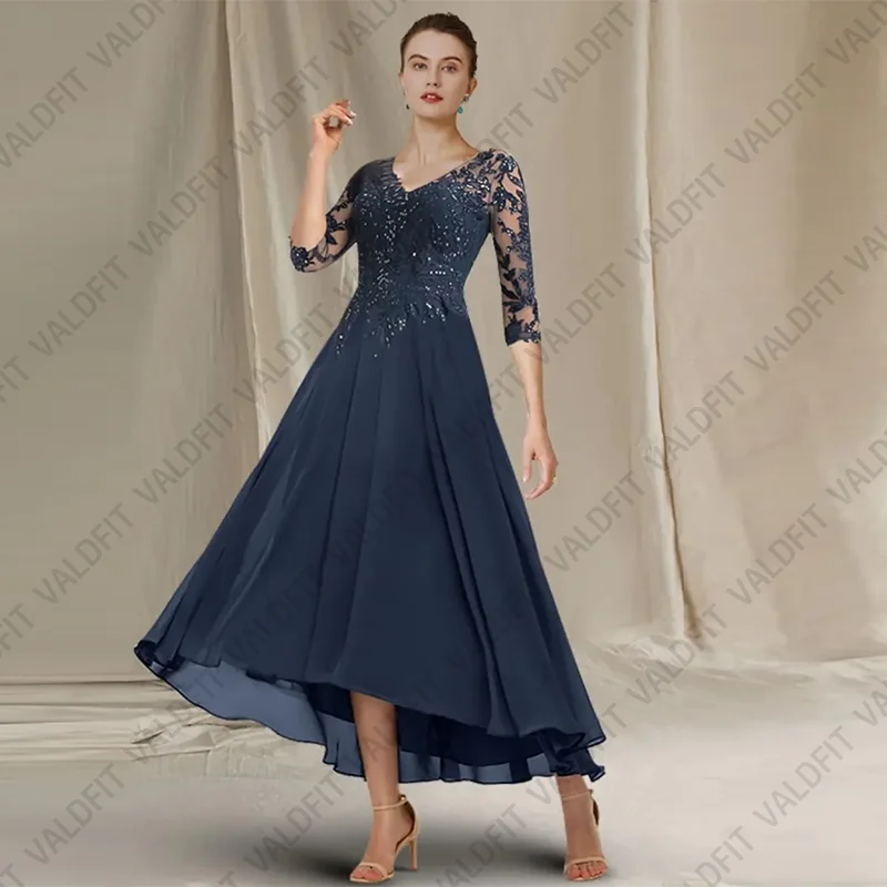 Customized Tea Length High Low Navy Blue Mother of the Bride Dresses Wedding Party Dress vestidos para madre de novia 2024
Customized Tea Length High Low Navy Blue Mother of the Bride Dresses Wedding Party Dress vestidos para madre de novia 2024