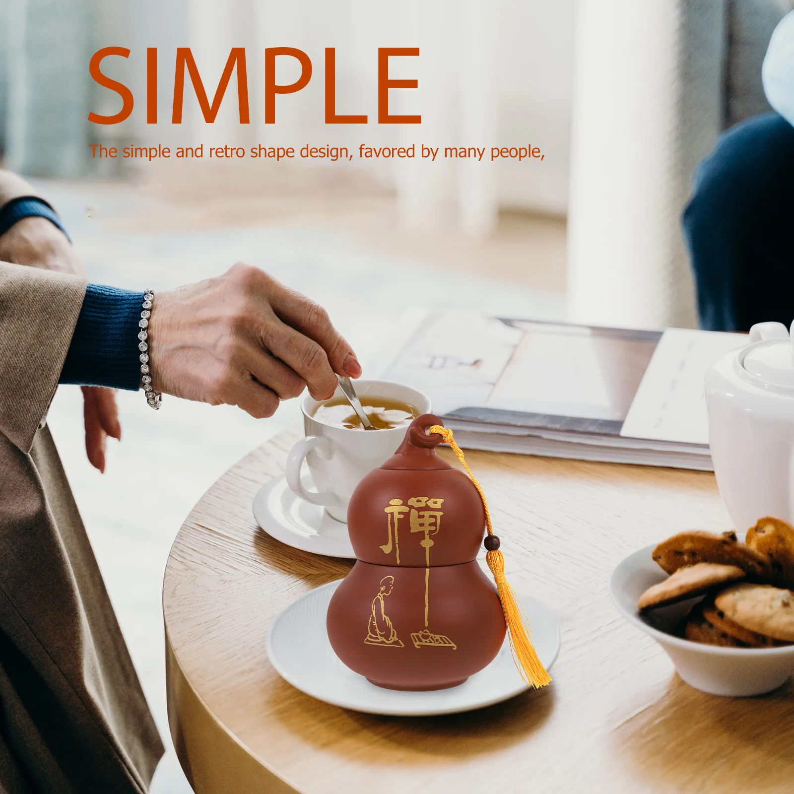 Ceramic Gourd Tea Jar Decorative Sealing Lid Airtight Container for Loose Leaf Tea Food Storage Multi-Function
Ceramic Gourd Tea Jar Decorative Sealing Lid Airtight Container for Loose Leaf Tea Food Storage Multi-Function