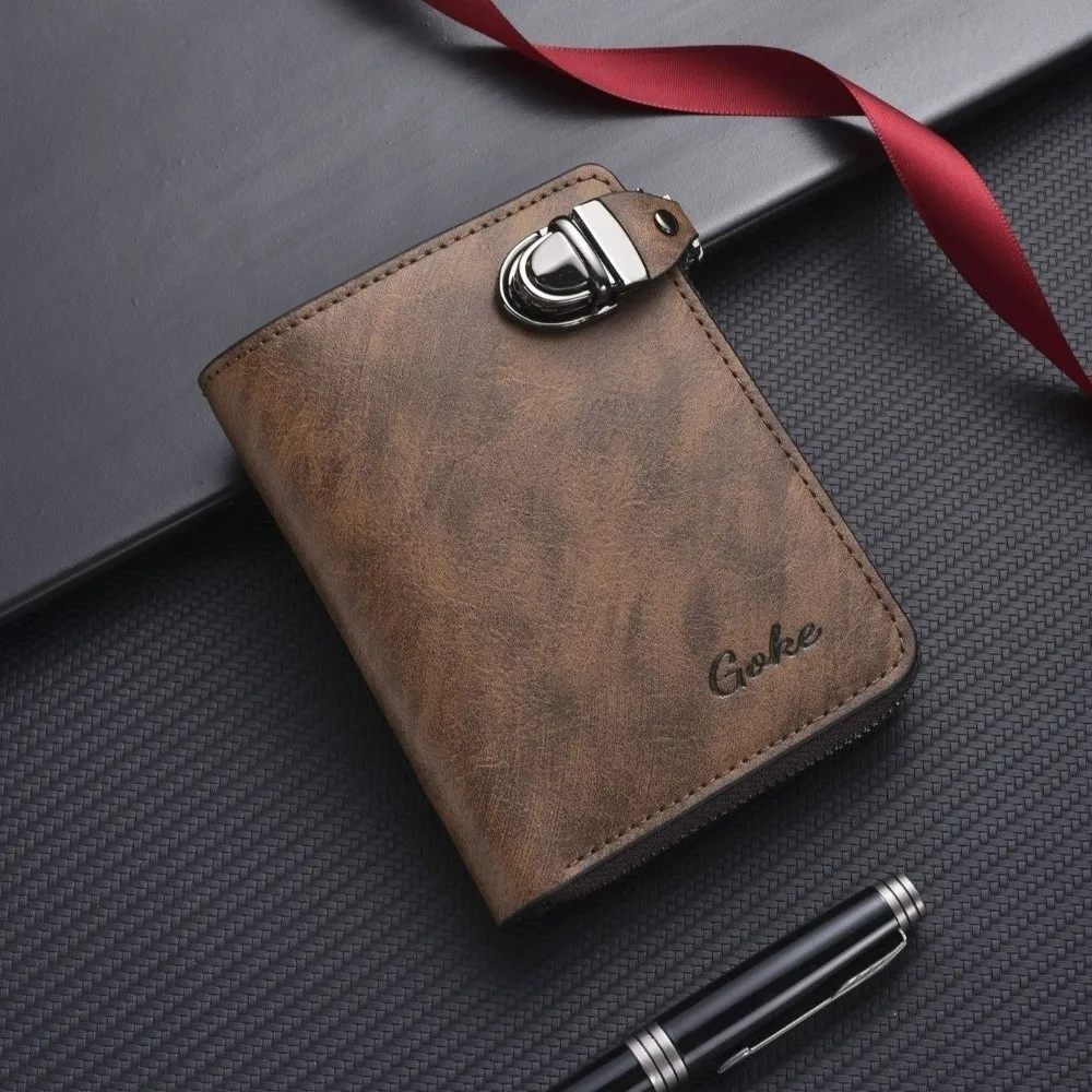 Fashion Zipper Men's Wallet Solid Color Multiple Card Slots Business Card Holder Buckle Short Leather Coin Purse Gift
Fashion Zipper Men's Wallet Solid Color Multiple Card Slots Business Card Holder Buckle Short Leather Coin Purse Gift
