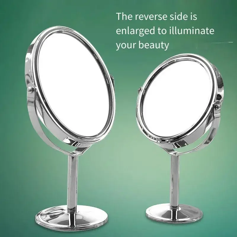 Desktop desktop mirror makeup mirror with rotating stainless steel magnifying glass, student dormitory, household double-sided
Desktop desktop mirror makeup mirror with rotating stainless steel magnifying glass, student dormitory, household double-sided