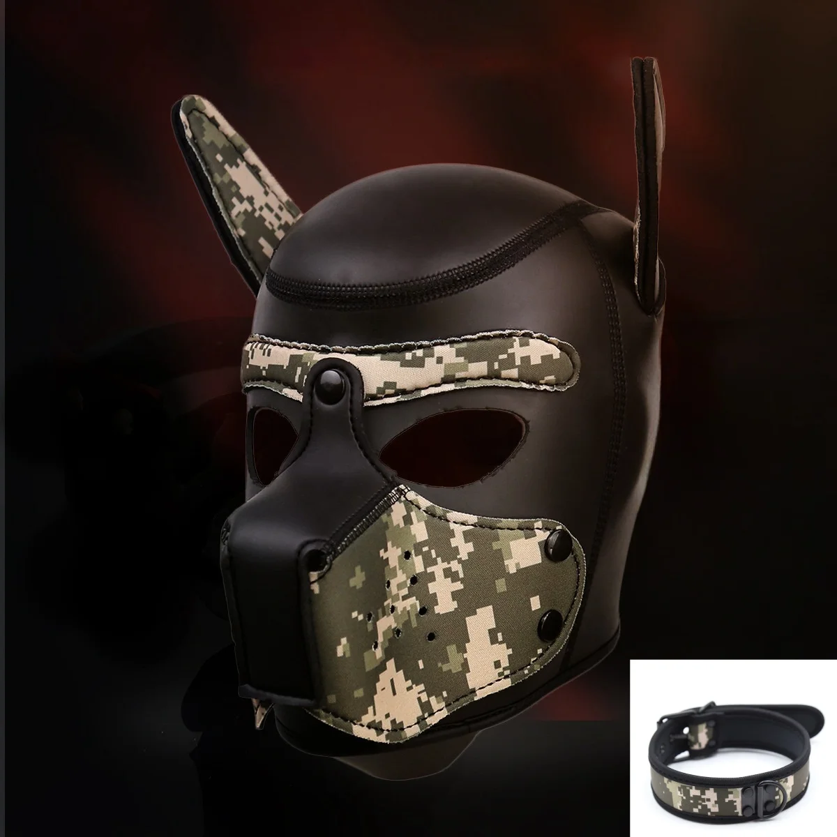Men Women Role Play Erotic Games Puppy Play Dog Full Face Mask Camouflage Sexy Bondage Hood Fetish Toys Unusual Goods
Men Women Role Play Erotic Games Puppy Play Dog Full Face Mask Camouflage Sexy Bondage Hood Fetish Toys Unusual Goods