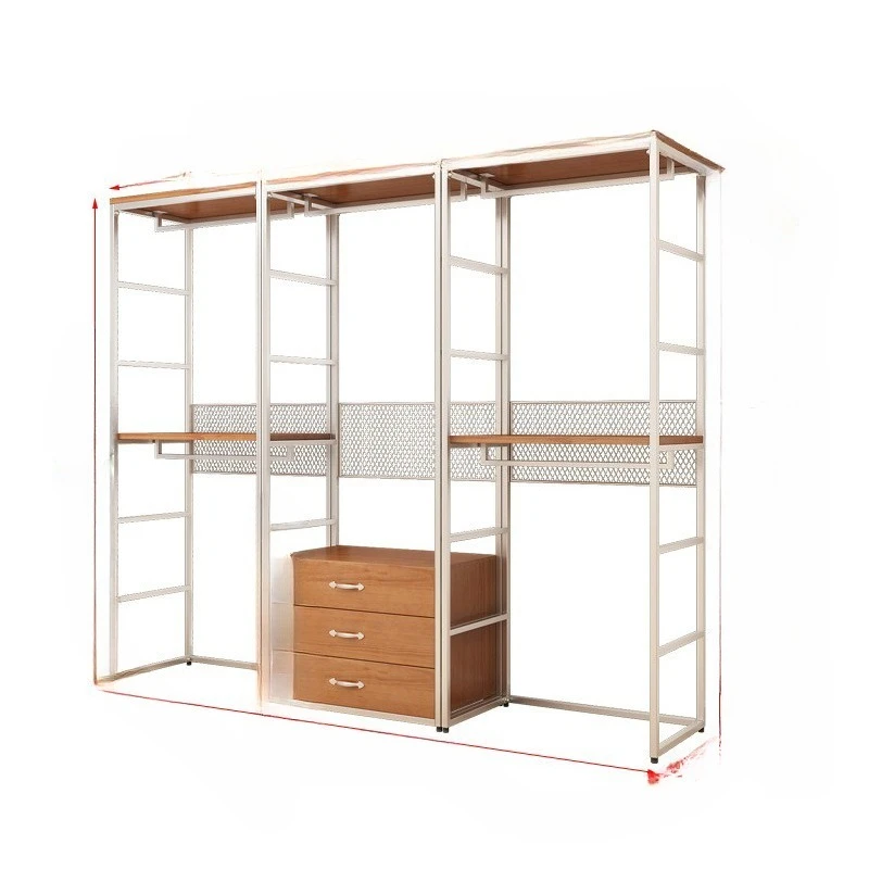 Metal wardrobe all solid wood new bedroom household wrought iron steel frame structure corner cloakroom
Metal wardrobe all solid wood new bedroom household wrought iron steel frame structure corner cloakroom