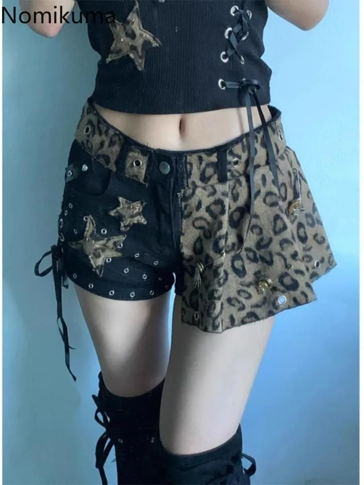 Sexy Women's Shorts Korean Summer Pantalones Cortos De Mujer Patchwork Leopard Bodycon Casual Y2k Denim Shorts 2025 New Bottoms
Sexy Women's Shorts Korean Summer Pantalones Cortos De Mujer Patchwork Leopard Bodycon Casual Y2k Denim Shorts 2025 New Bottoms